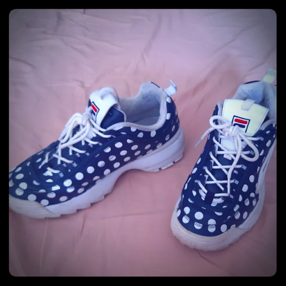 Fila Pierre Cardin Polka Dot Sneakers Size 10